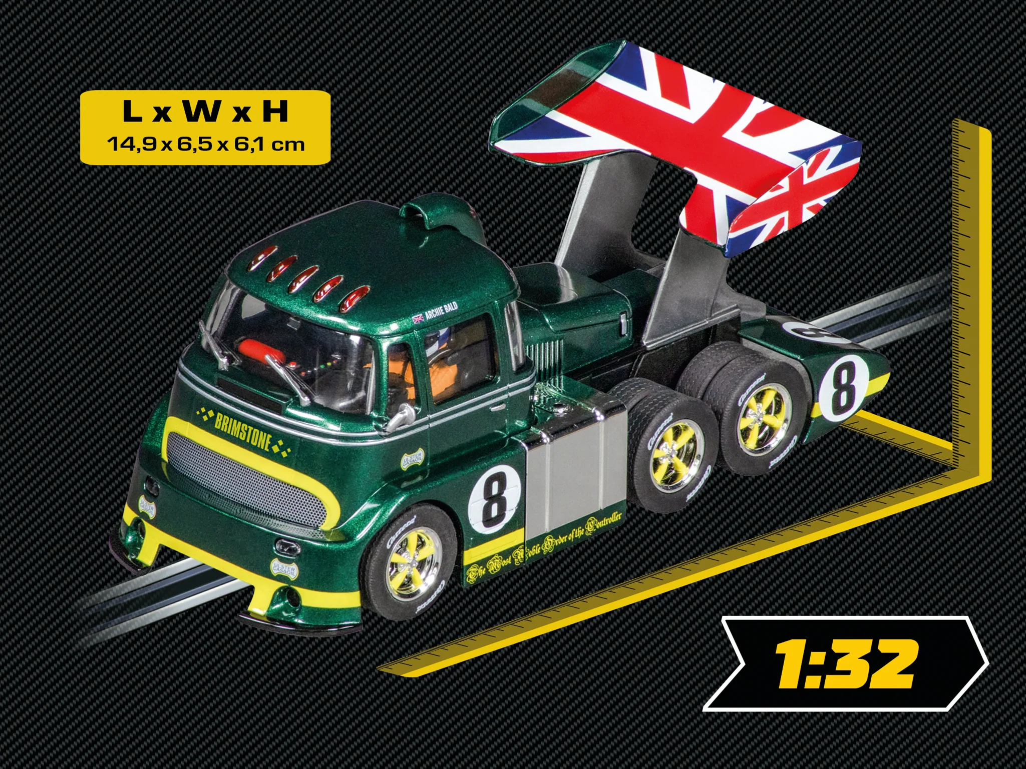 Racetruck Cabover "British Racing Green, No.8" - Image 3