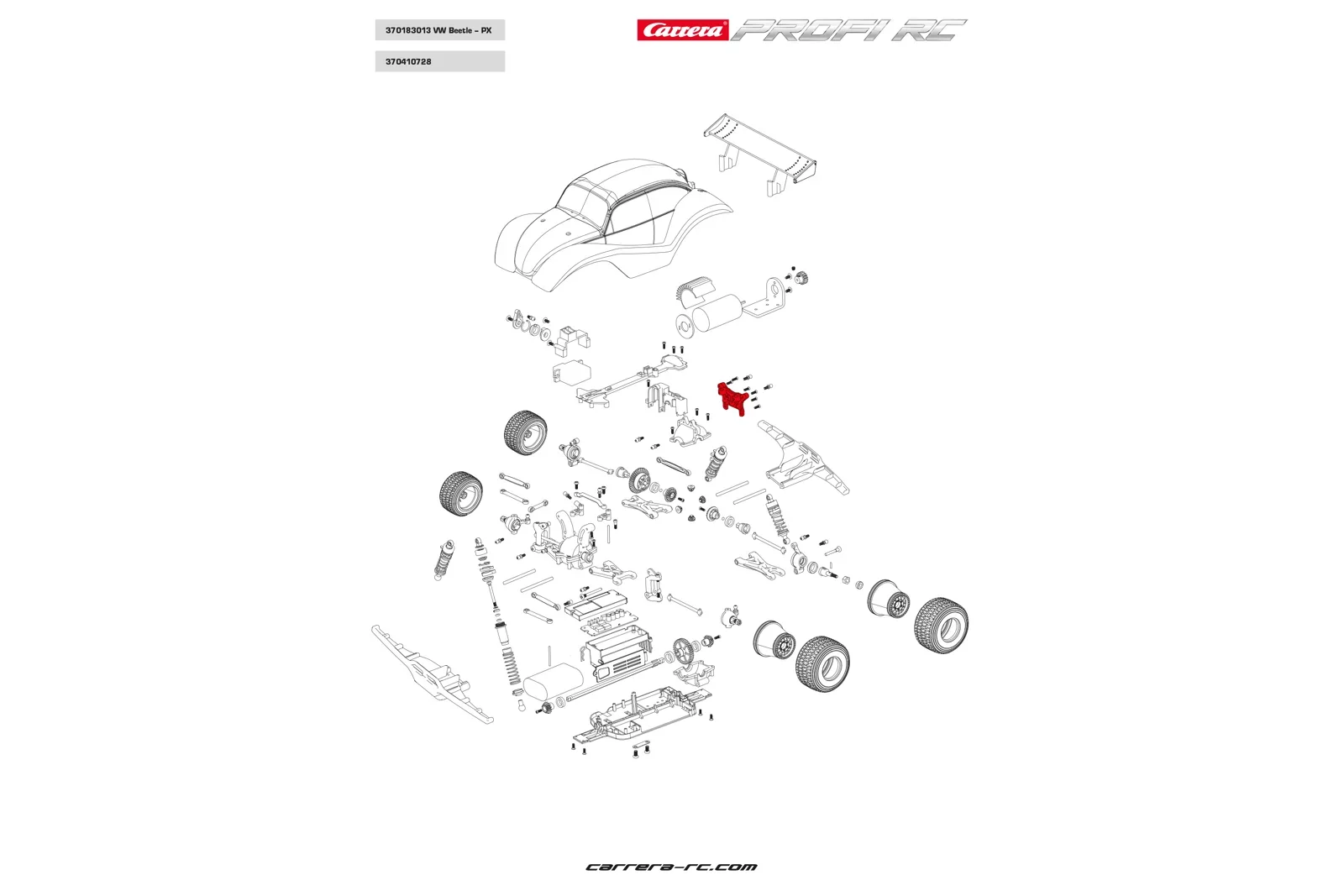 Carrera Profi RC Offroad Carbody fixure  - Beetle
