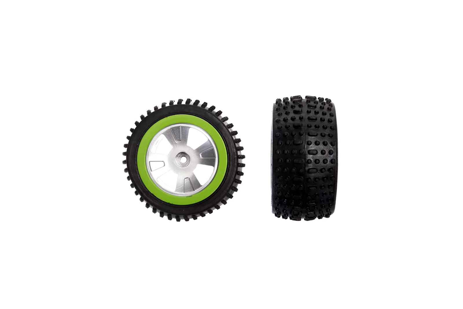 2 rear tyres with wheel rims for Green Cobra 3 (370201024)