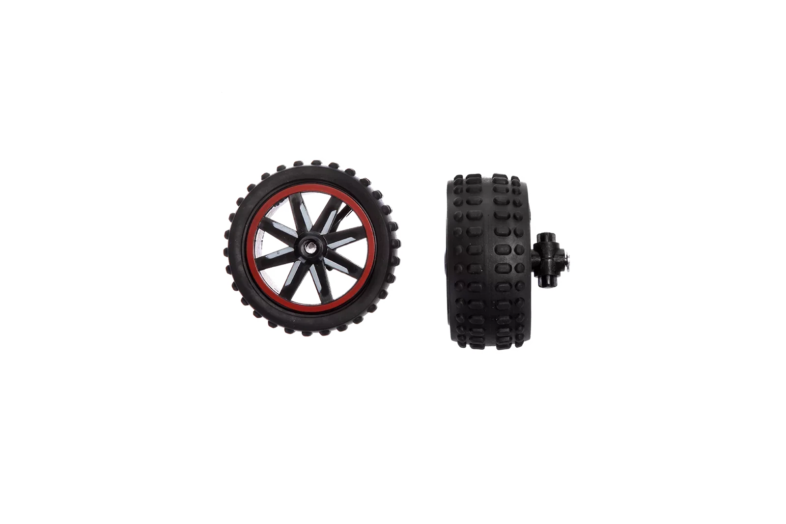 2 tyres with Steering axle for Red Jumper 2 (370202012)