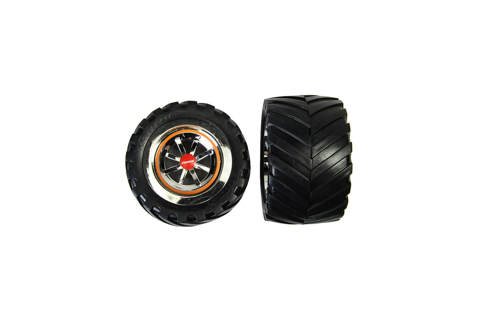 2 rear tyres with wheel rims for Inferno (140004)
