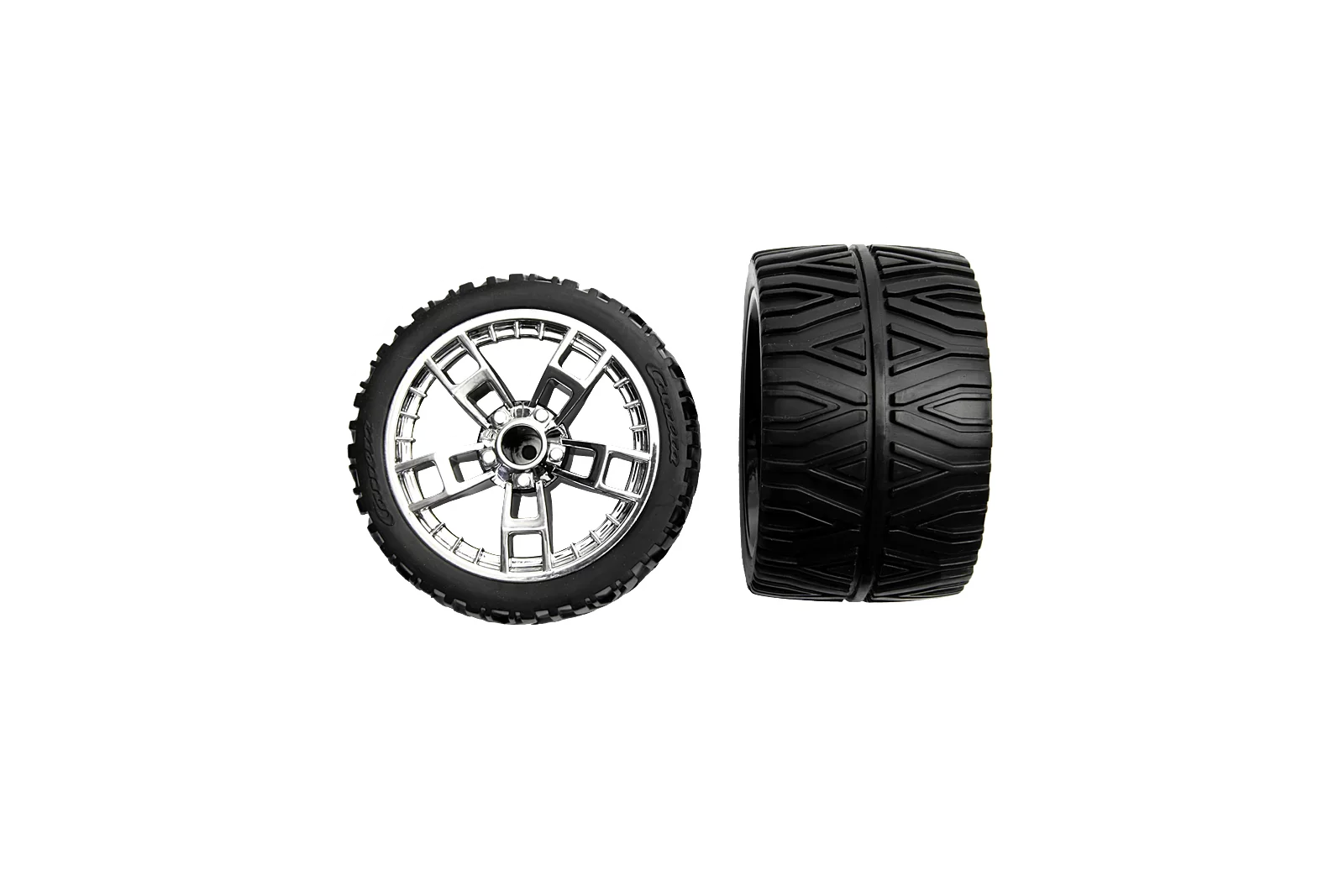 2 rear tyres with wheel rims for 160001, 160006, 160008
