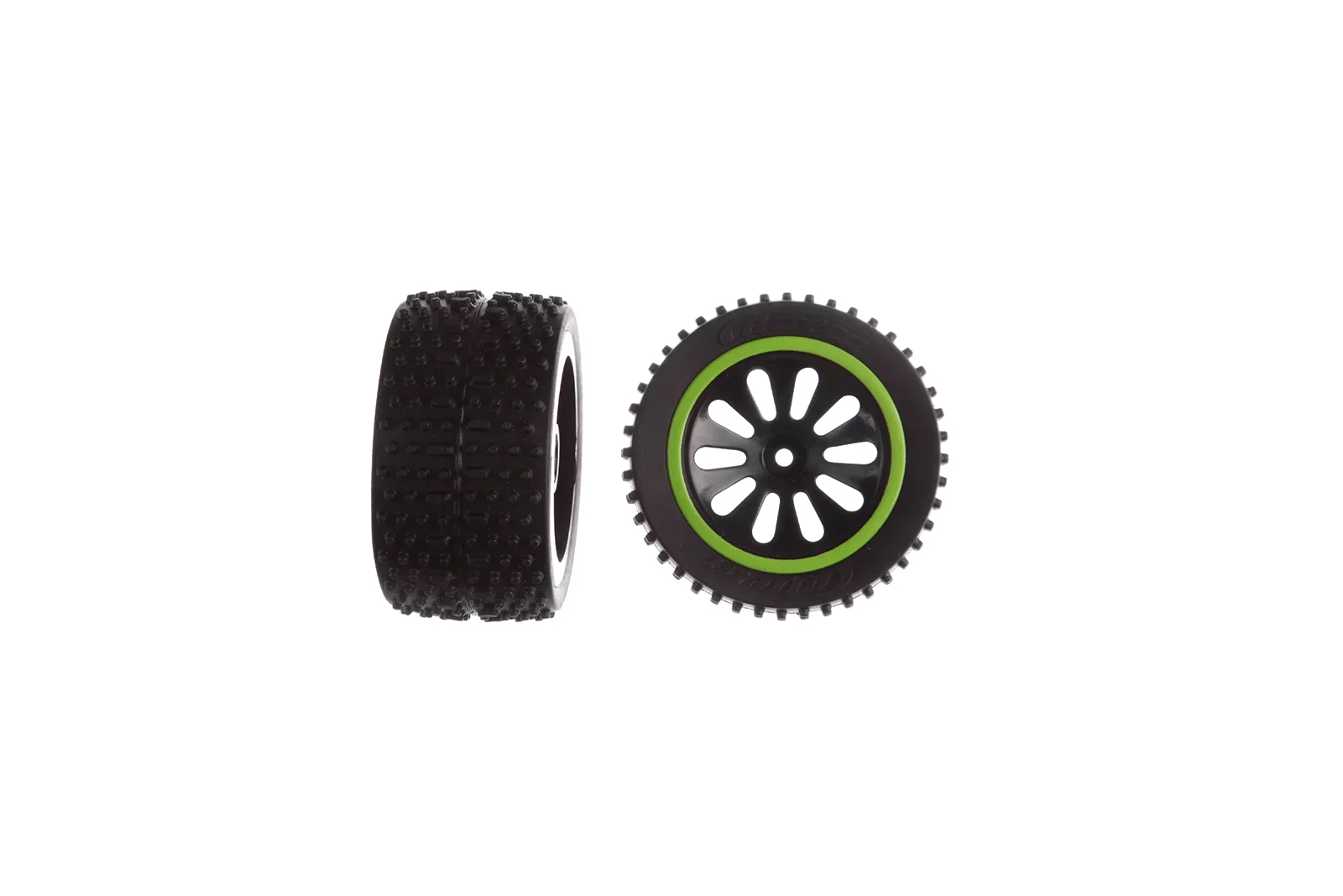 2 rear tyres with wheel rims for Green Lizzard (202008)