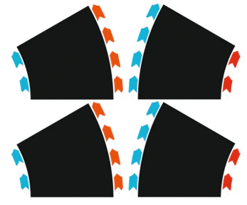 Curves Radius 1/30° (2x L + 2x R)